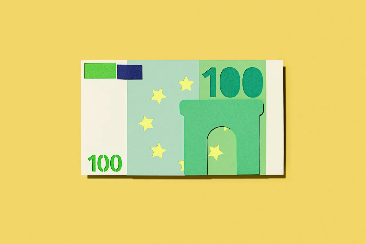 Illustration einer 100-Euro-Banknote