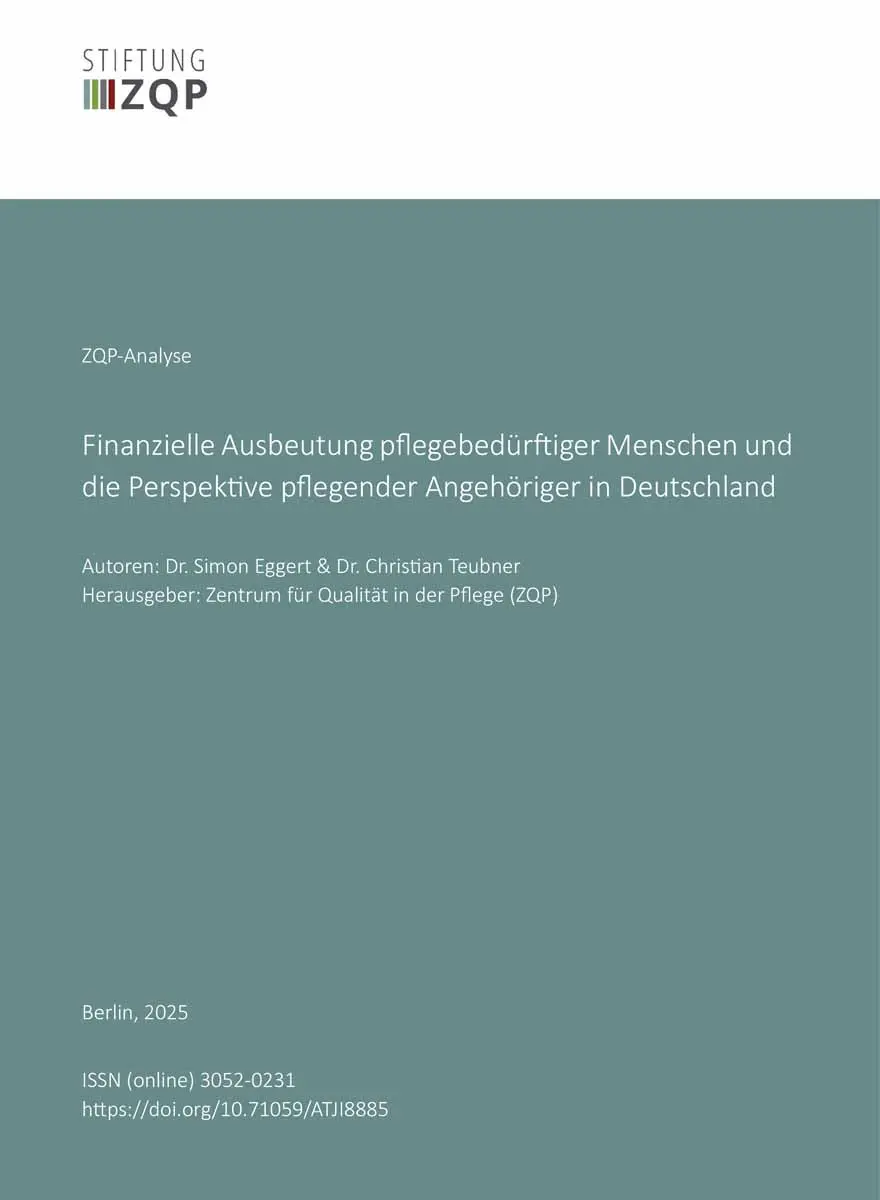 Finanzielle Ausbeutung pflegebedürftiger Menschen und die Perspektive pflegender Angehöriger in Deutschland – 2025
