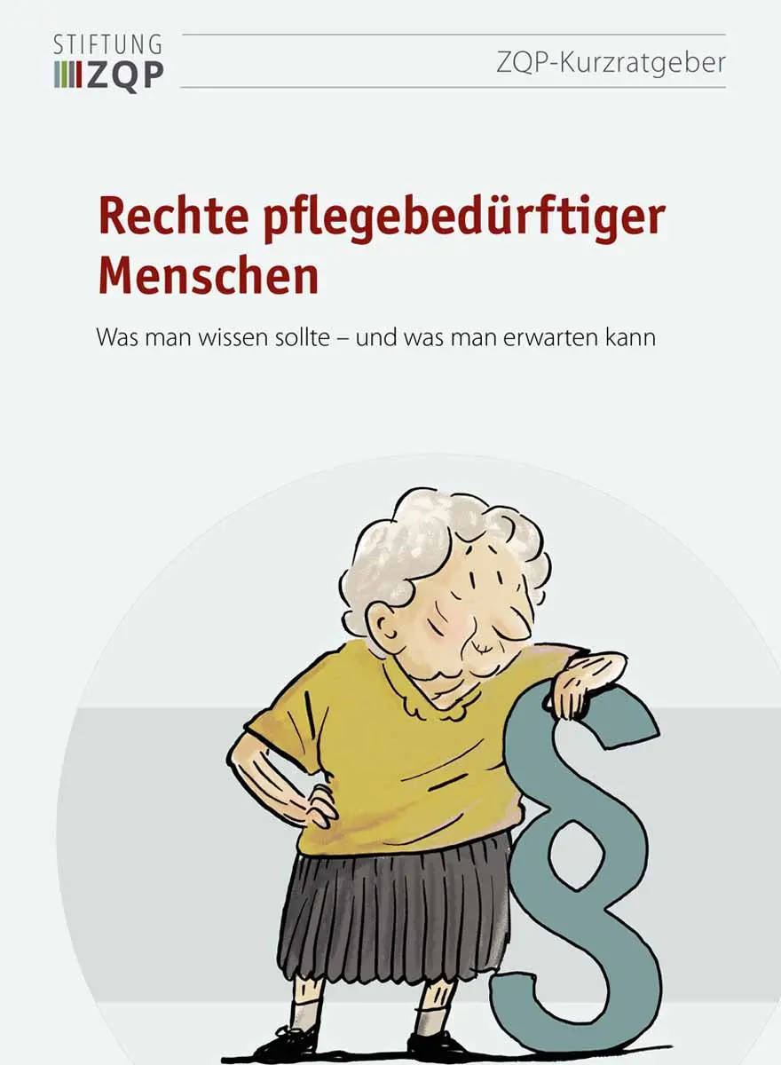 Titelseite der Broschüre „Rechte pflegebedürftiger Menschen“