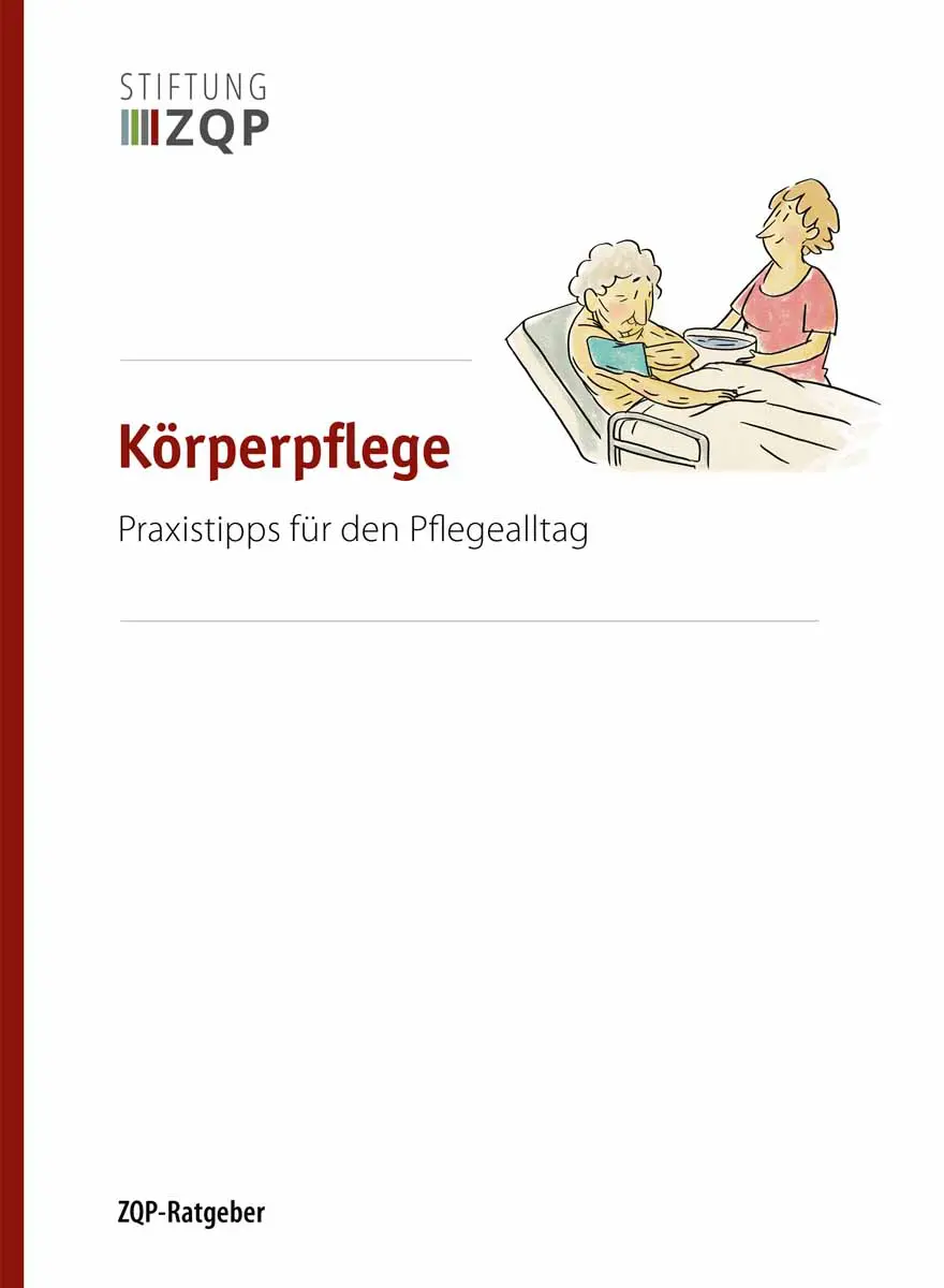 Titelseite der Broschüre „Körperpflege - Praxistipps für den Pflegealltag“