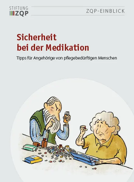 Titelseite der Broschüre „Sicherheit bei der Medikation“