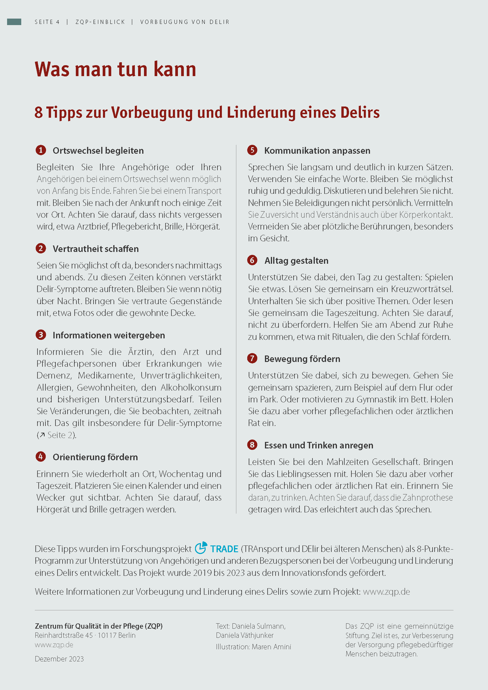 Vorbeugung von Delir bei älteren Menschen – Bild 3