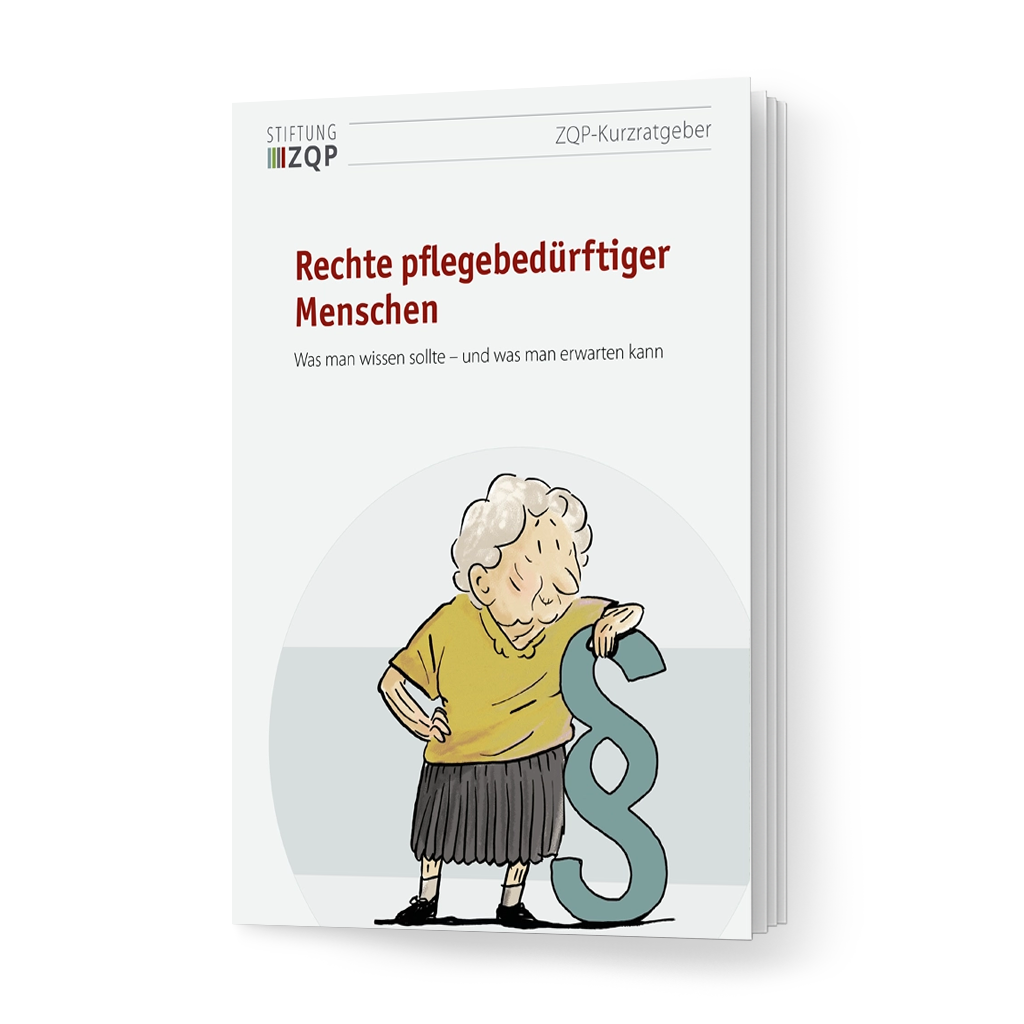 Titelseite der Broschüre „Rechte pflegebedürftiger Menschen“