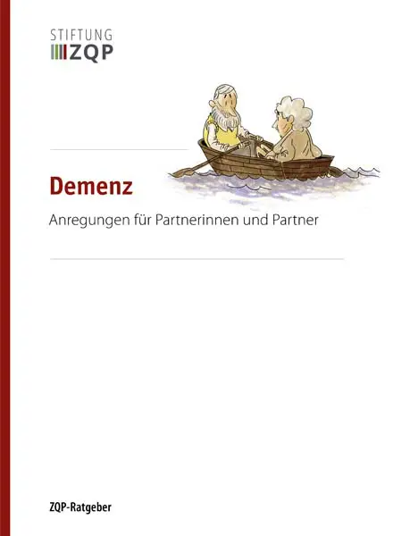 Titelseite der Broschüre „Demenz – Anregungen für Partnerinnen und Partner“