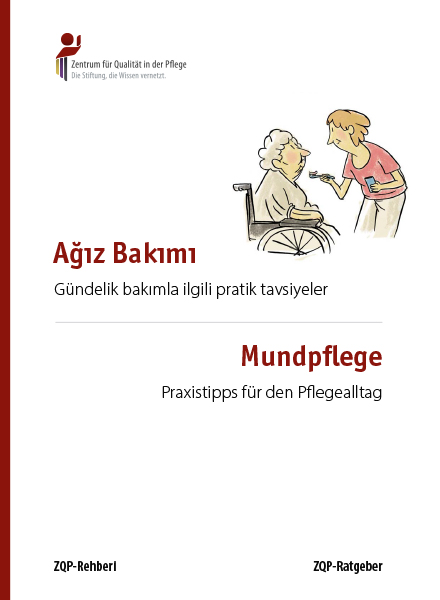 Titelblatt des Ratgebers Mundpflege in türkischer und deutscher Sprache