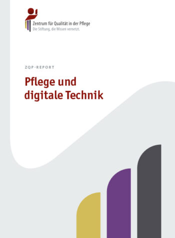 Titelblatt des ZQP-Reports Pflege und digitale Technik