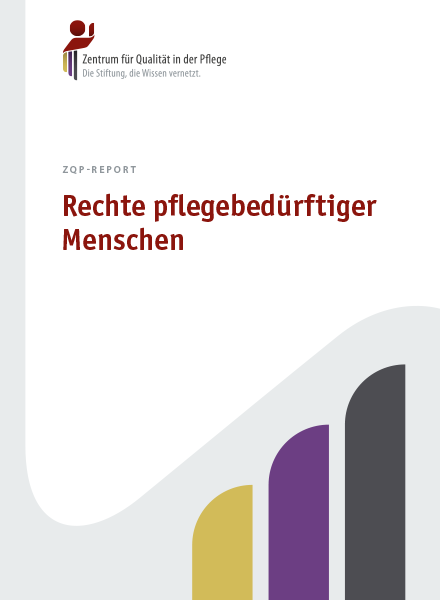 Titelseite ZQP-Report Rechte pflegebedürftiger Menschen