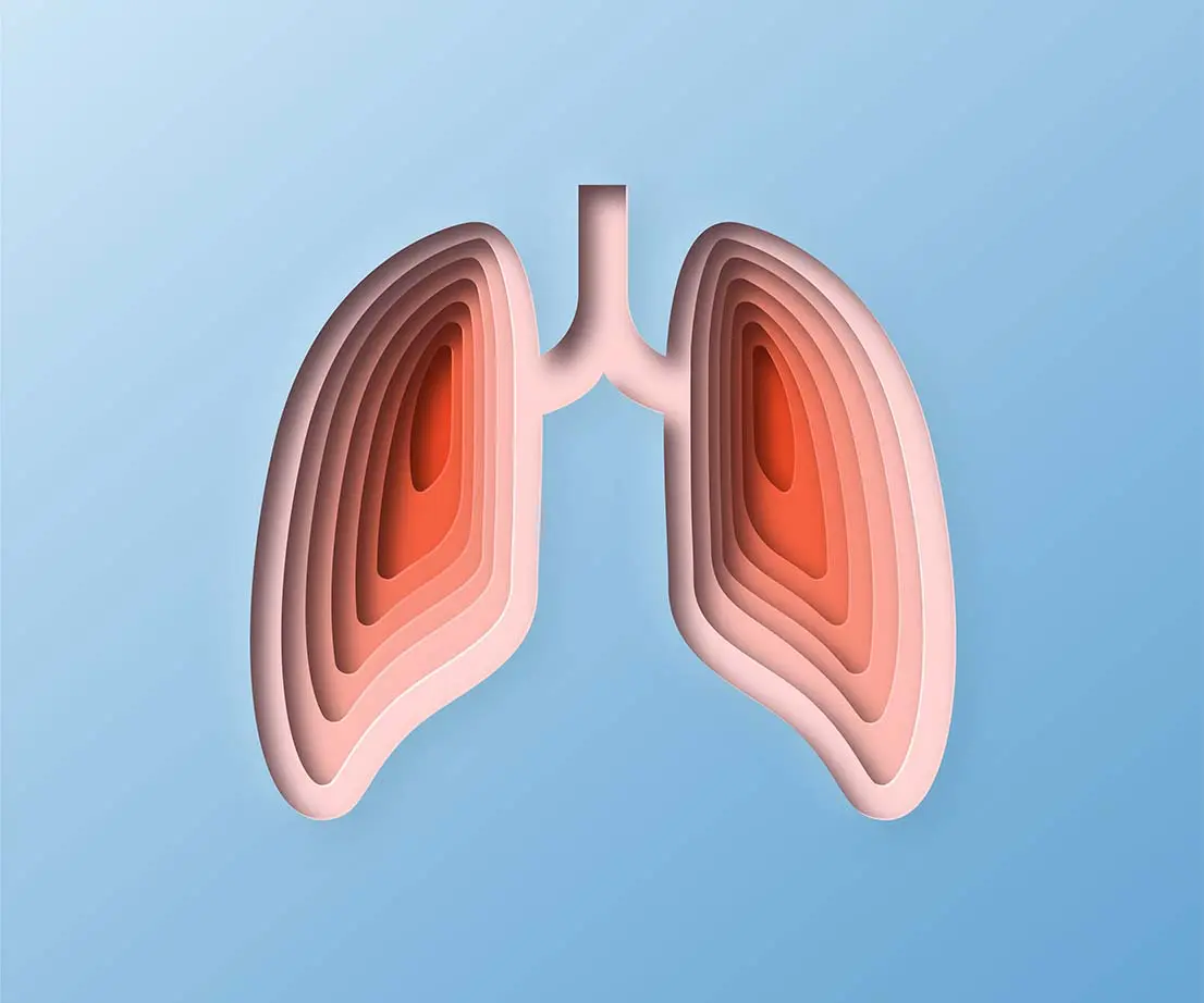 abstrakte Darstellung einer Lunge