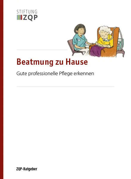Titelseite der Broschüre „Beatmung zu Hause - Gute professionelle Pflege erkennen“