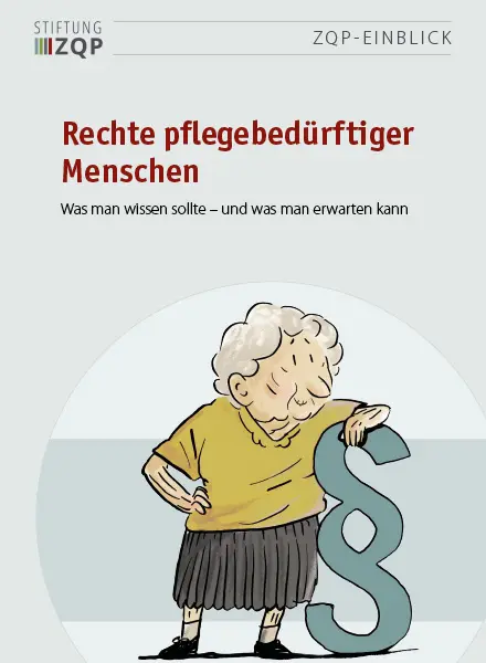 Titelseite der Broschüre „10 Rechte pflegebedürftiger Menschen“